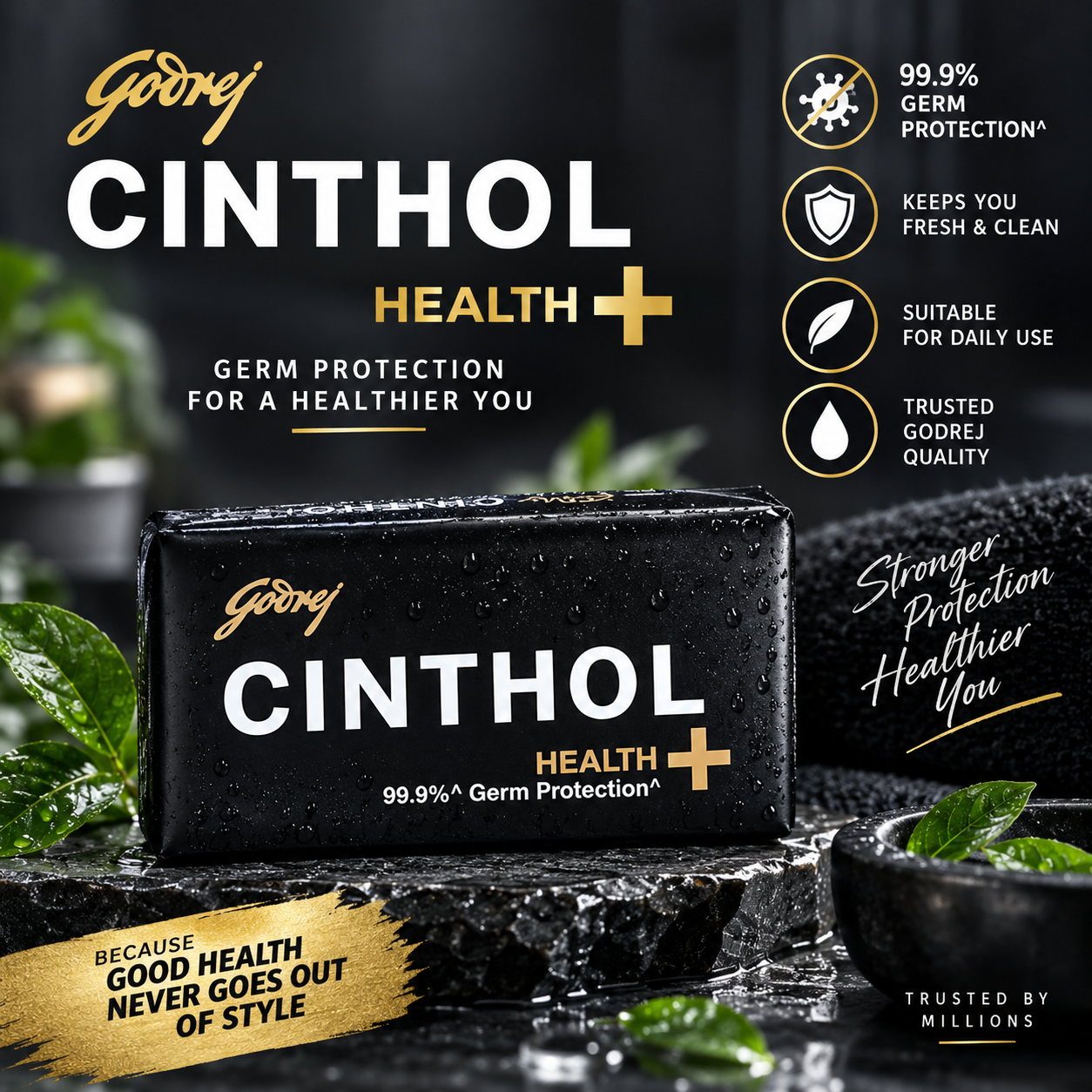 Godrej Cinthol Health+ Soap – Advanced Germ Protection for a Healthier You